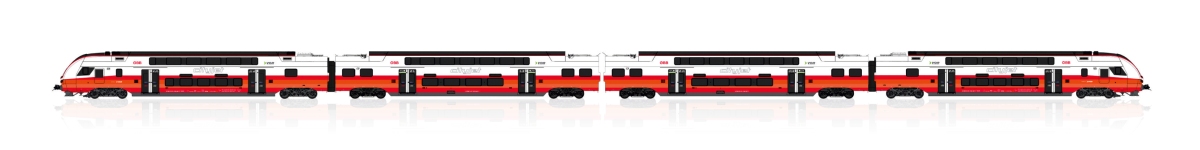 Jägerndorfer Collection JC44000 - H0 - 4-tlg. Triebzug City Jet 4734 KISS, ÖBB, Ep. VI